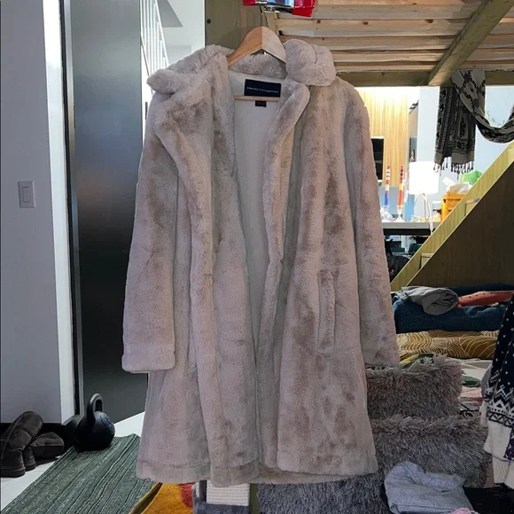 French Connection Cream Teddy Jacket - Picture 1 of 2